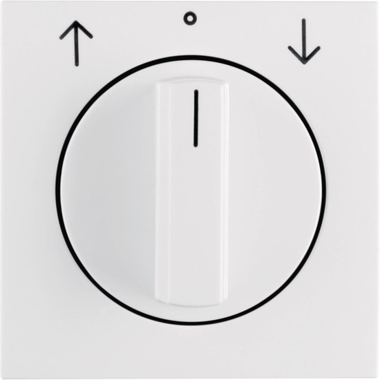 Berker 1080898900 Zentralstück mit Drehknopf für Jalousie-Drehschalter S.1/B.x polarweiß. glänzend