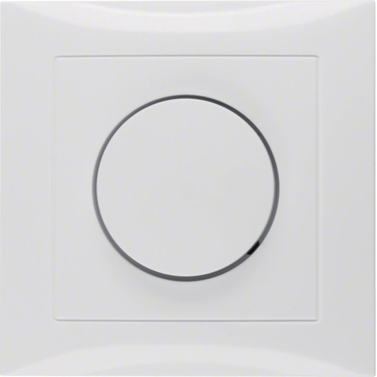 Berker 11308989 Abdeckplatte mit Regulierknopf für Drehdimmer S.1 polarweiß. glänzend