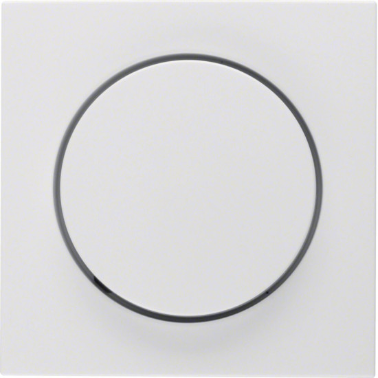 Berker 11378989 Zentralstück mit Regulierknopf für Drehdimmer S.1/B.3/B.7 polarweiß. glänzend