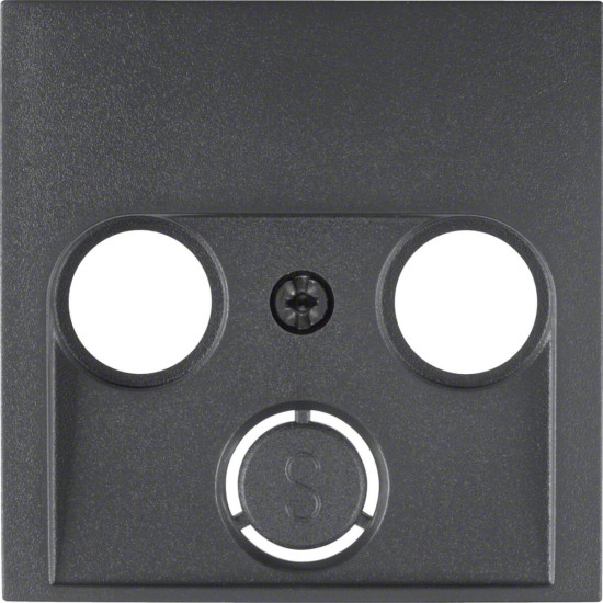 Berker 12031606 Zentralstück für Antennen-Steckdose 2- und 3Loch S.1/B.3/B.7 anthrazit. matt