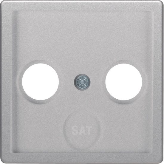 Berker 12036084 Zentralstück für Antennen-Steckdose 2- und 3Loch Q.x alu samt. lackiert