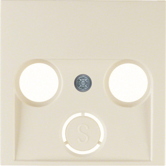 Berker 12038982 Zentralstück für Antennen-Steckdose 2- und 3Loch S.1/B.3/B.7 weiß. glänzend