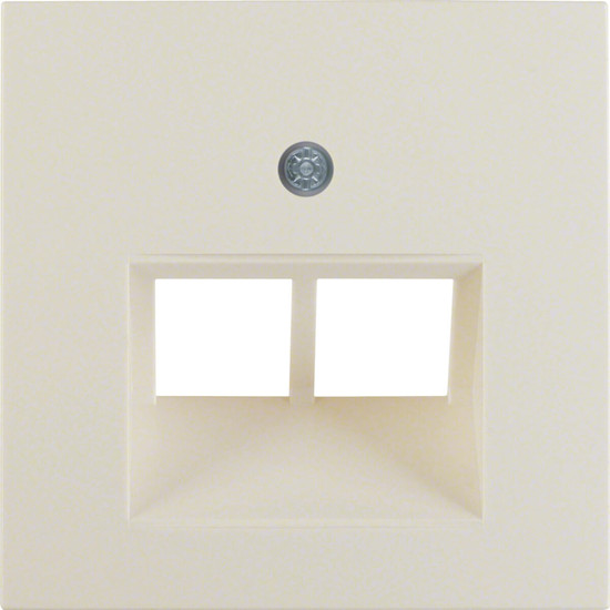 Berker 14098982 Zentralstück für UAE Steckdose 2fach S.1/B.3/B.7 weiß. glänzend