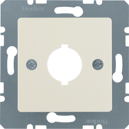 Berker 143102 Zentralplatte für Melde- und Befehlsgerät Ø 18.8 mm weiß. glänzend
