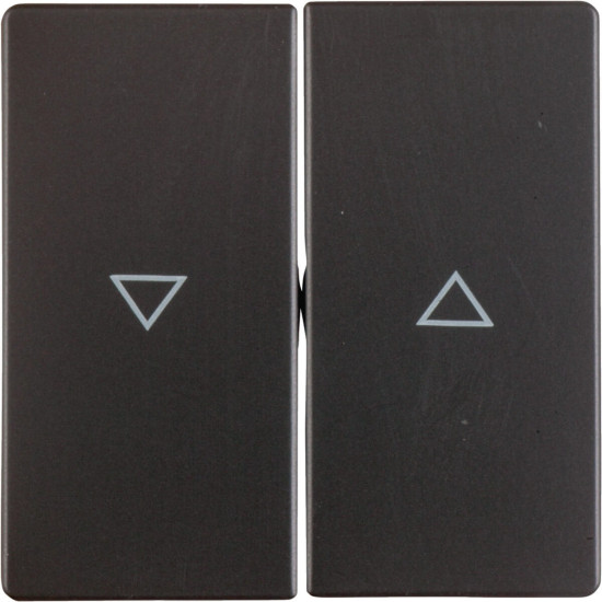 Berker 16256086 Wippe 2fach mit Aufdruck Symbol Pfeil Q.x anthrazit. samt