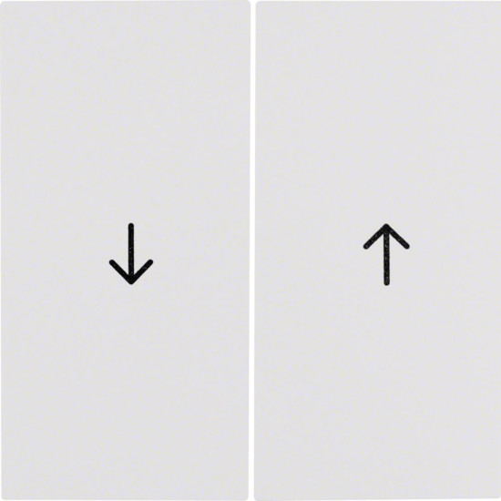 Berker 16258989 Wippe 2fach mit Aufdruck Symbol Pfeil S.1/B.3/B.7 polarweiß. glänzend