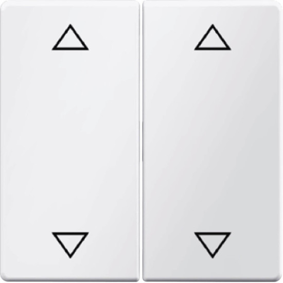 Berker 16446089 Wippe 2fach mit Aufdruck Symbol Pfeile Q.x polarweiß. samt