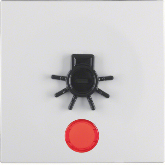 Berker 16511949 Wippe mit roter Linse und abtastbarem Symbol Licht S.1/B.3/B.7 polarweiß. matt