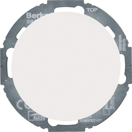 Berker 29442089 Universal-Drehdimmer mit Zentralstück (R. L. C. LED). Serie R.classic. pw. gl.