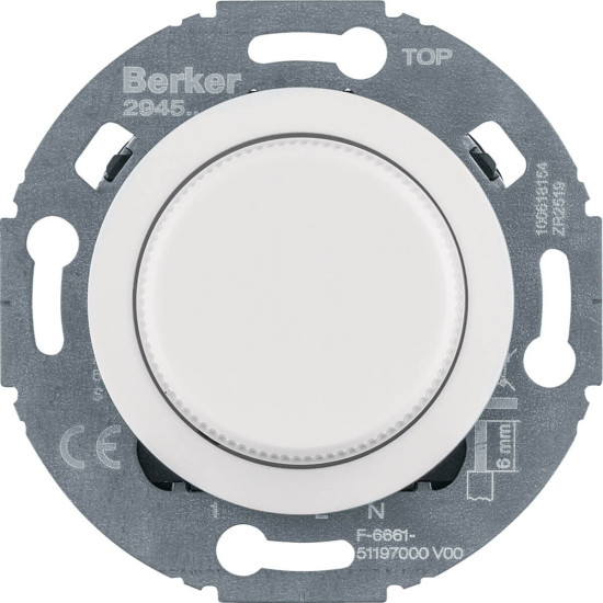 Berker 294510 Nebenstellen-Einsatz f. Universal-Drehdimmer Komf.. 1930/Glas/R.classic. pw. gl.