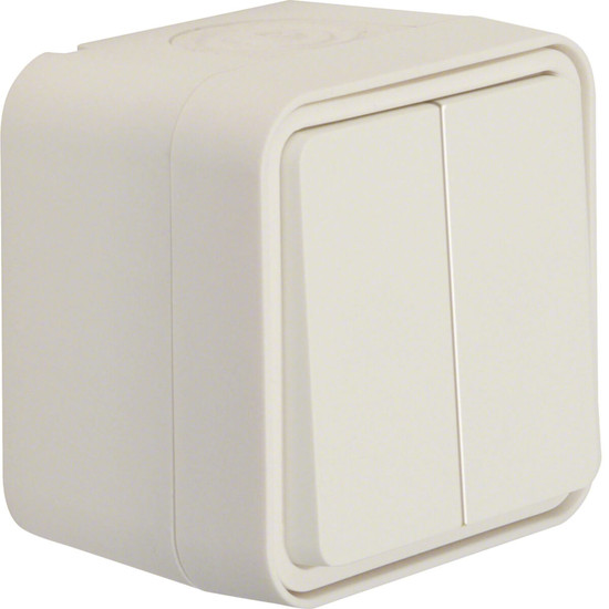 Berker 30753502 Serienschalter AP W.1 polarweiß LT