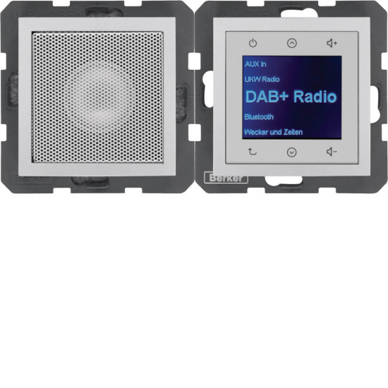 Berker 30801404 Radio Touch mit Lautsprecher DAB+. Bluetooth B.x alu matt