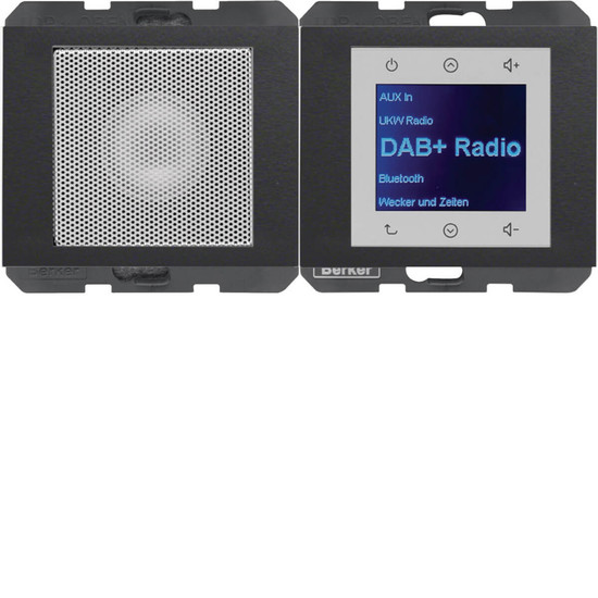 Berker 30807006 Radio Touch mit Lautsprecher DAB+. Bluetooth K.x anthrazit matt