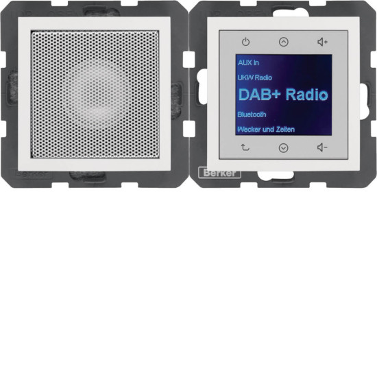 Berker 30808989 Radio Touch mit Lautsprecher DAB+. Bluetooth B.x polarweiss glänzend