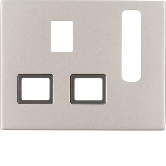Berker 3313077014 Zentralstück für Steckdosen. British Standard abschaltbar K.5 Edelstahl
