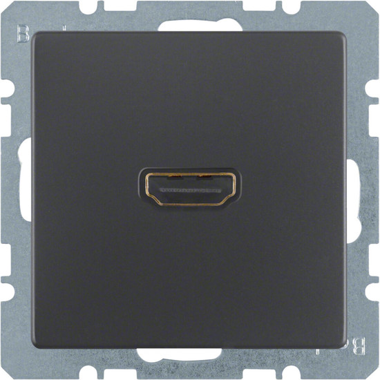 Berker 3315436086 High Definition Steckdose mit 90°-Steckanschluss Q.x anthrazit. samt