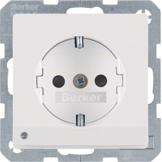 Berker 41096089 Steckdose Schuko mit LED-Orientierungslicht Q.x polarweiß. samt