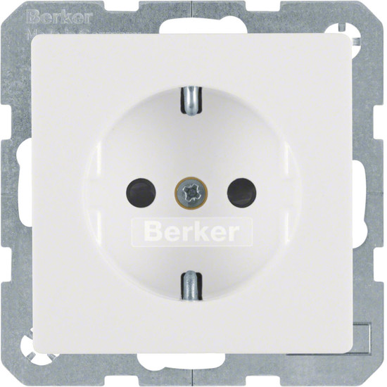 Berker 41236089 Steckdose Schuko mit erhöhtem Berührungsschutz Q.x polarweiß samt