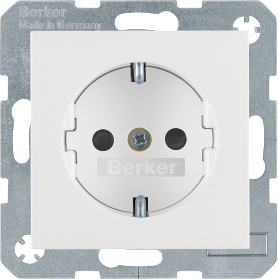 Berker 41238989 Steckdose Schuko mit erhöhtem Berührungsschutz S.1/B.3/B.7 polarweiß. glänzend