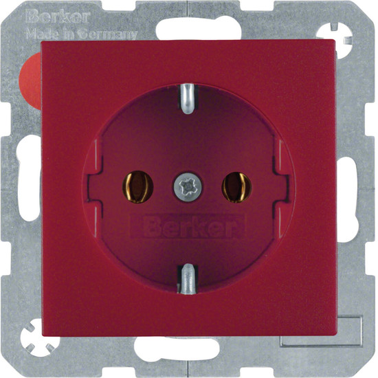 Berker 41431912 Steckdose Schuko S.1/B.3/B.7 rot. matt
