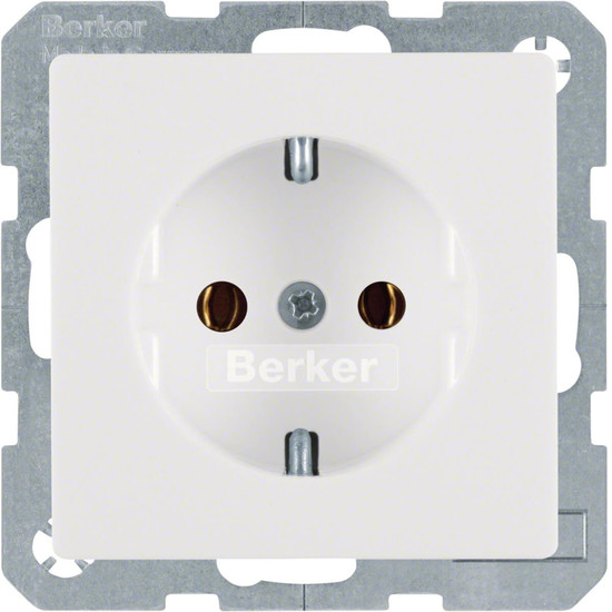 Berker 41436089 Steckdose Schuko Q.x polarweiß. samt