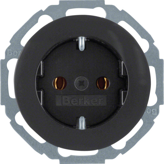 Berker 41452045 Steckdose Schuko Serie R.Classic schwarz. glänzend