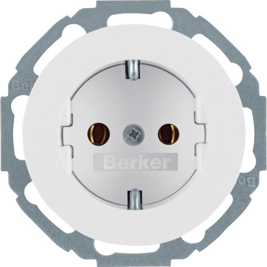 Berker 41452089 Steckdose Schuko Serie R.Classic polarweiß. glänzend