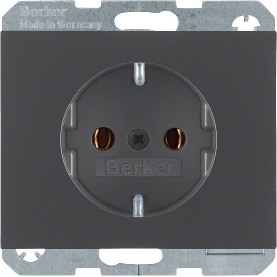 Berker 47157006 Steckdose Schuko K.1. anthrazit matt. lackiert