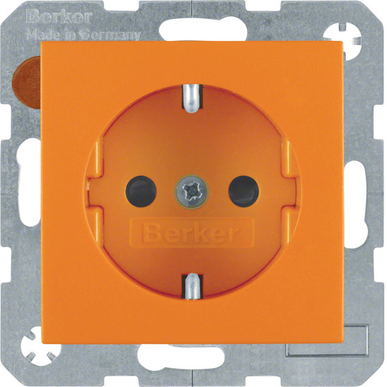 Berker 47231914 Steckdose Schuko mit erhöhtem Berührungsschutz S.1/B.3/B.7 orange. matt