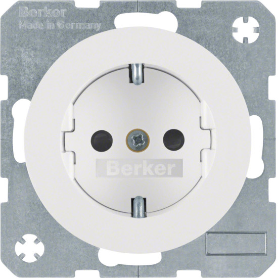 Berker 47232089 Steckdose Schuko mit erhöhtem Berührungsschutz R.1/R.3 polarweiß. glänzend