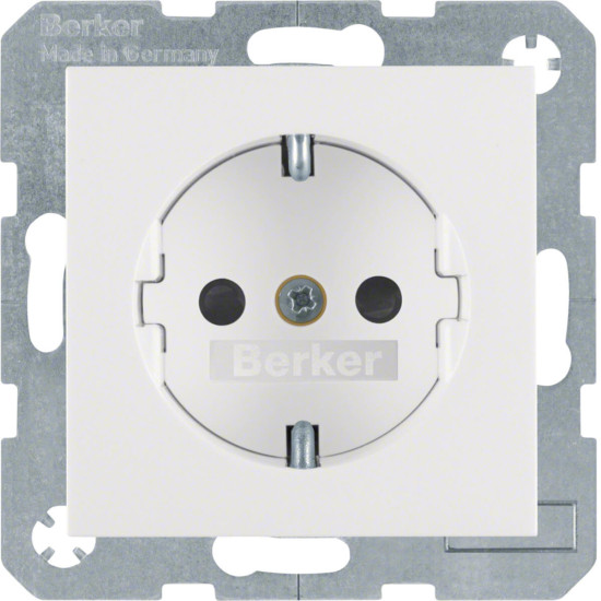 Berker 47238989 Steckdose Schuko mit erhöhtem Berührungsschutz S.1/B.3/B.7 polarweiß. glänzend