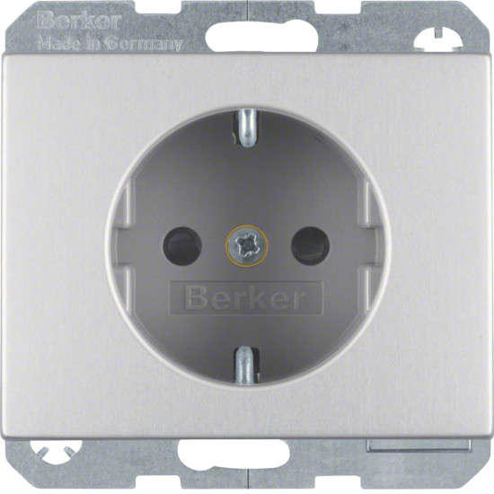 Berker 47357003 Steckdose Schuko mit erhöhtem Berührungsschutz K.5 Alu