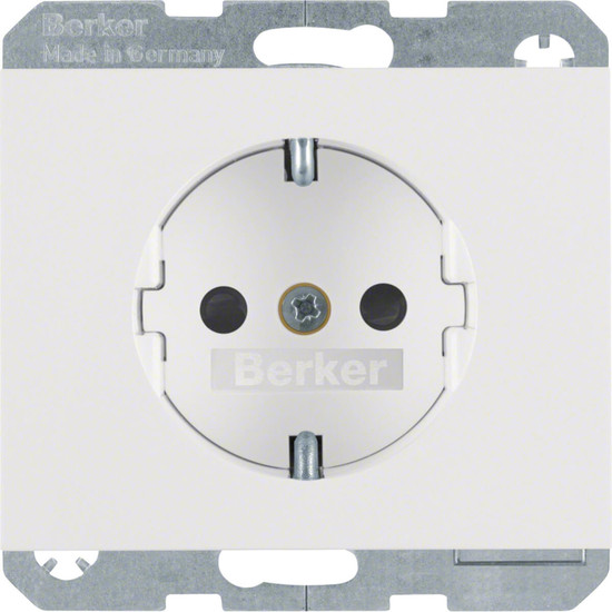 Berker 47357009 Steckdose Schuko mit erhöhtem Berührungsschutz K.1 polarweiß. glänzend