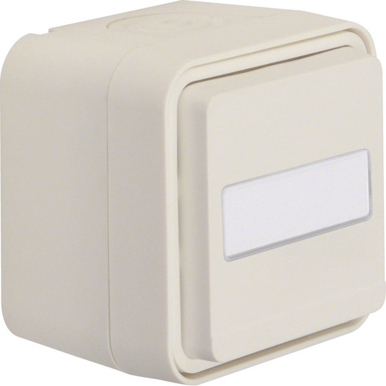 Berker 47413512 Steckdose Schuko mit Klappdeckel und Beschriftungsfeld AP W.1 polarweiß
