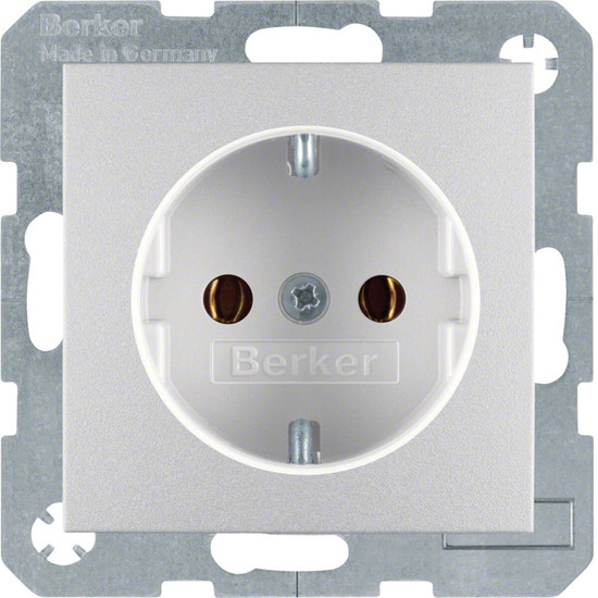 Berker 47431404 Steckdose Schuko S.1/B.3/B.7 alu. matt