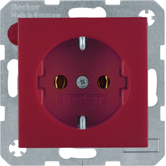 Berker 47431912 Steckdose Schuko S.1/B.3/B.7 rot. matt