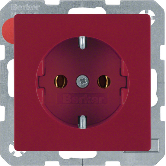 Berker 47436012 Steckdose Schuko Q.x rot. samt