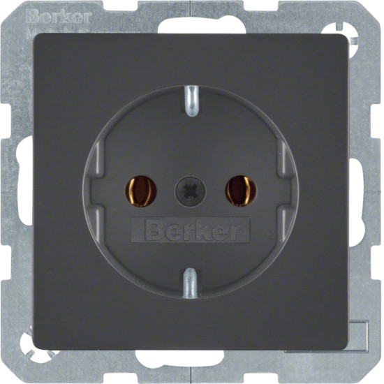 Berker 47436086 Steckdose Schuko Q.x anthrazit. samt