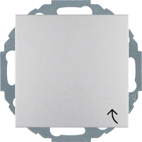 Berker 47441404 Steckdose Schuko m. Klappdeckel m. erh. Berührungsschutz S.1/B.3/B.7 alu matt