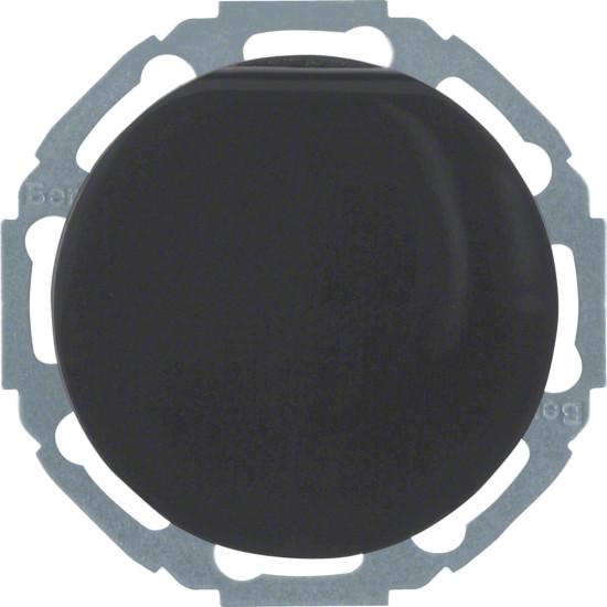 Berker 47442045 Steckdose Schuko mit Klappdeckel u. erh.BS R.1/R.3/R.Classic schwarz. glänzend