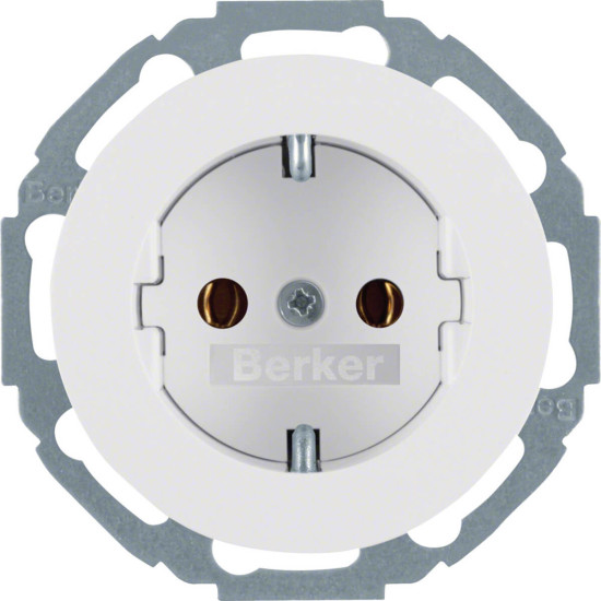 Berker 47452089 Steckdose Schuko Serie R.Classic polarweiß. glänzend