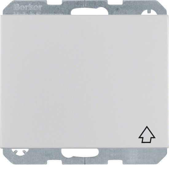 Berker 47517203 Steckdose Schuko mit selbstschl. Klappdeckel u. erh.BS K.5 Alu
