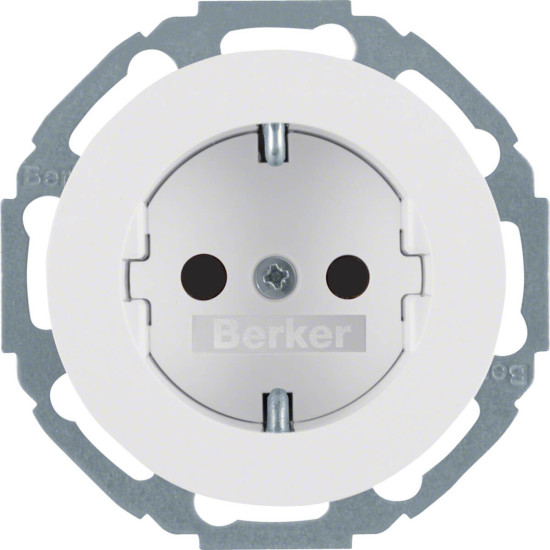 Berker 47552089 Steckdose Schuko m. erhöhtem Berührungsschutz Serie R.Classic polarweiß.glänzend