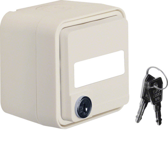 Berker 47693502 Steckdose Schuko mit Klappd. Beschriftungsfeld. ungl.Schließung AP W.1 polarweiß