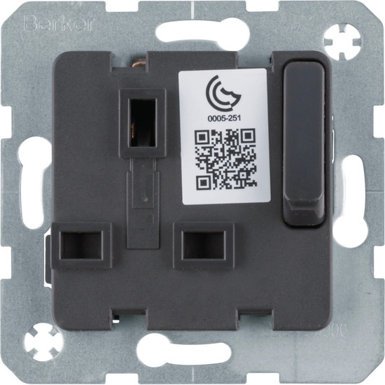 Berker 53420216 Steckdose British Standard 13A mit erh. Berührungsschutz. abschaltbar. anthrazit