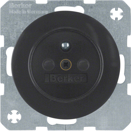 Berker 6768762045 Steckdose mit Schutzkontaktstift u. erh.BS R.1/R.3 schwarz. glänzend