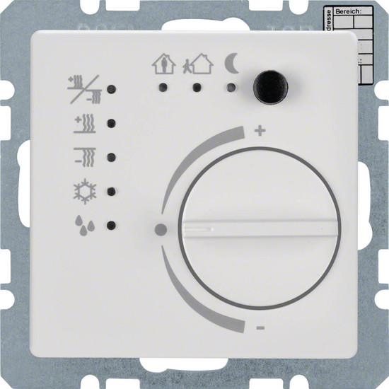 Berker 75441129 Temperaturregler mit Tasterschnittstelle Q.x polarweiß. samt