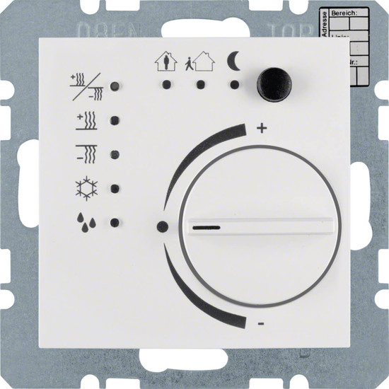 Berker 75441159 Temperaturregler mit Tasterschnittstelle S.1 polarweiß. glänzend