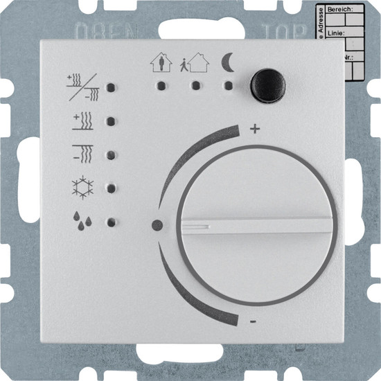 Berker 75441183 Temperaturregler mit Tasterschnittstelle B.7 alu. matt