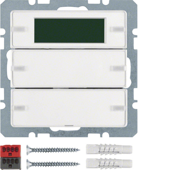 Berker 75662729 Tastsensor 2fach mit Beschriftungsfeldern. RTR. Display Q.x polarweiß. samt